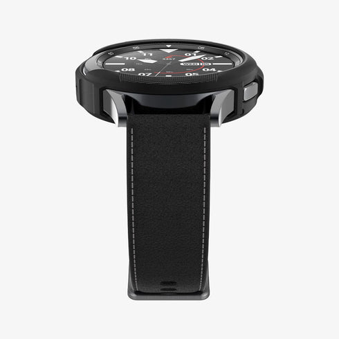 ACS06394 - Galaxy Watch 6 Classic (47mm) Case Liquid Air in matte black showing the front